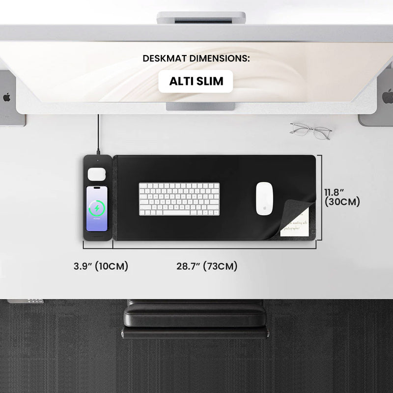 Illustration of Wireless Charging Desk With Shelf For Office Organizers