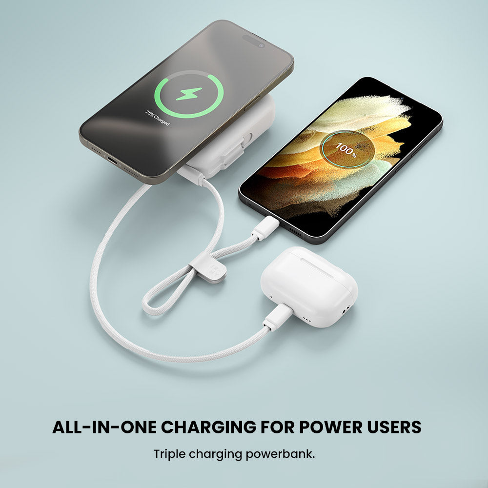 AXIE 3-in-1 Global Wall Charger & 10k mAh Power Bank