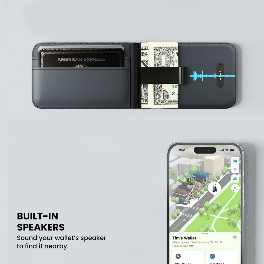 LOC8 MagSafe Finder Wallet and Stand with Money Clip