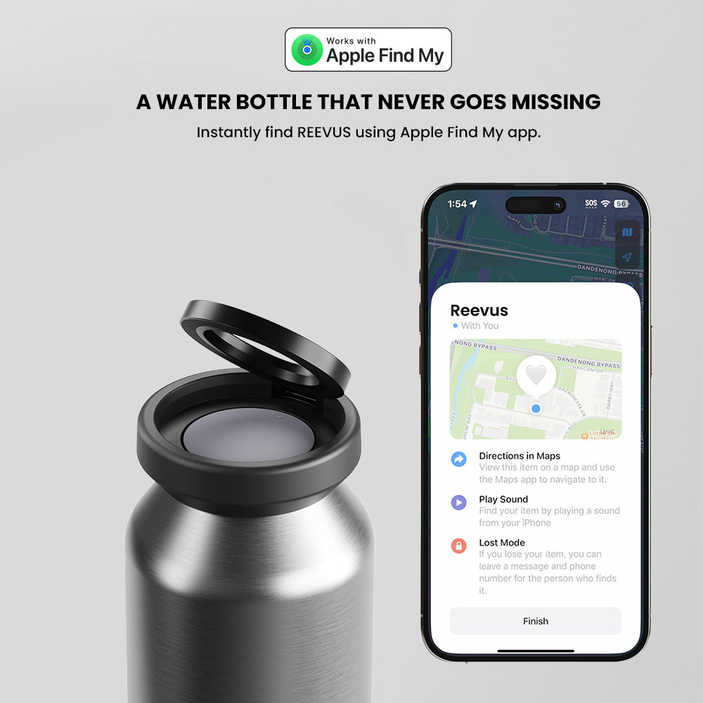 REEVUS Insulated Stainless Steel Bottle Halo Black