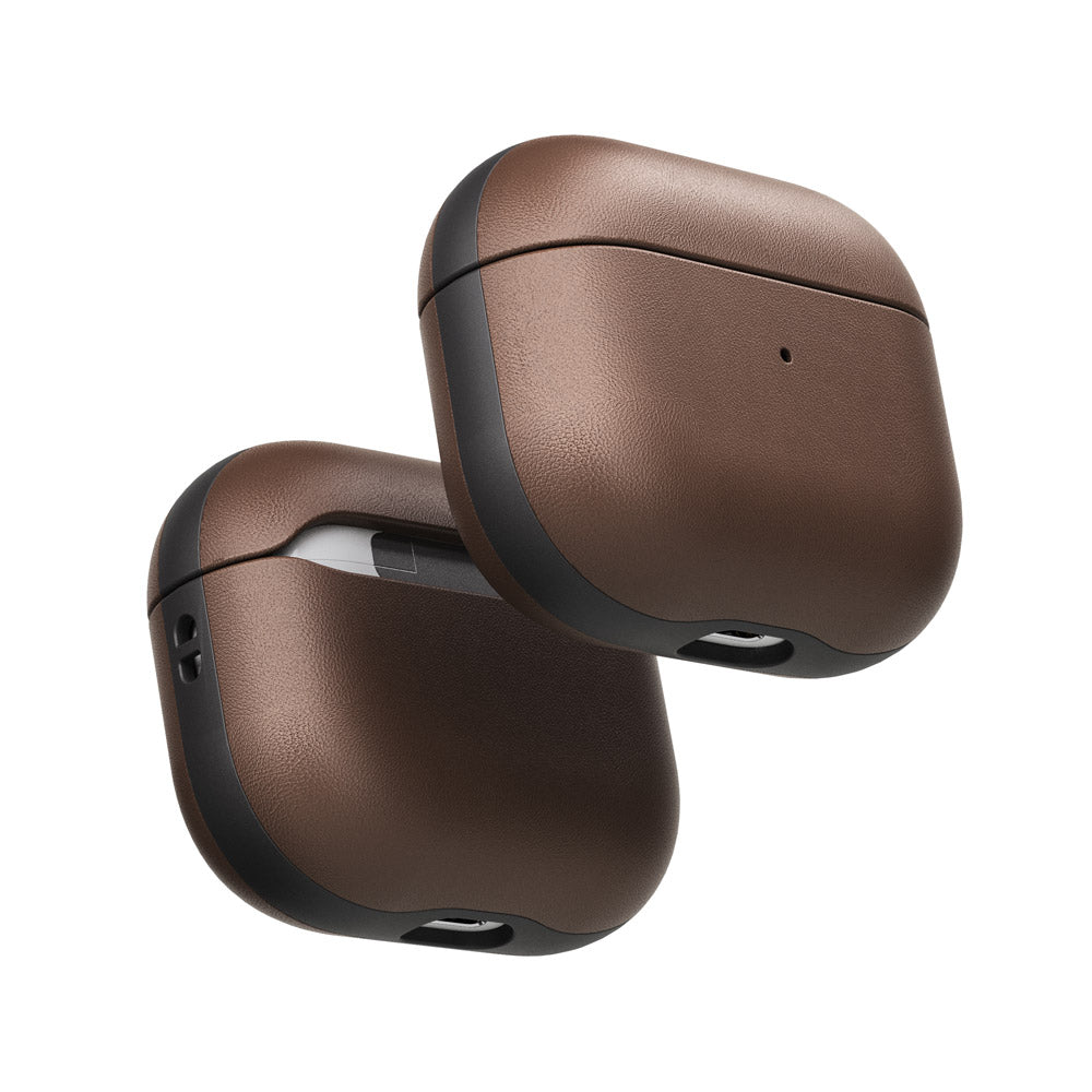 Insignia - Magnetic Leather Case for Apple AirPods (3rd Generation) - Brown