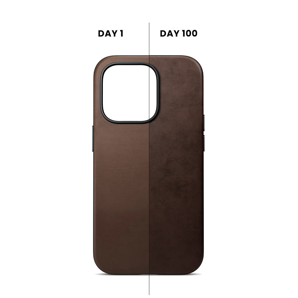 iPhone 14 Leather Case - Journey iPhone 14 / Saddle Brown
